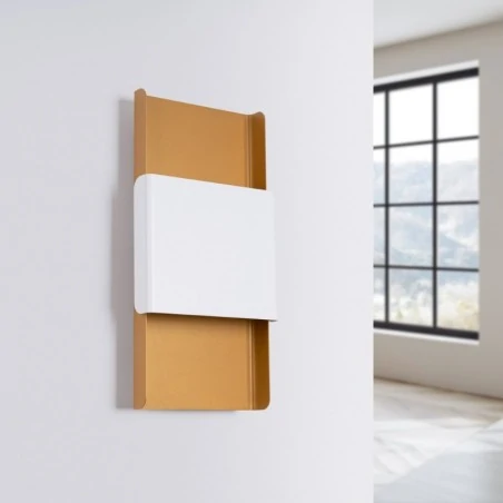 Kinkiety-do-salonu - kinkiet durlin złoty/biały sollux sl.1353 