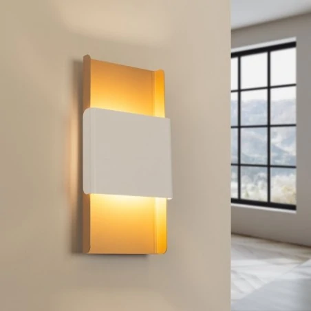 Kinkiety-do-salonu - kinkiet durlin złoty/biały sollux sl.1353 