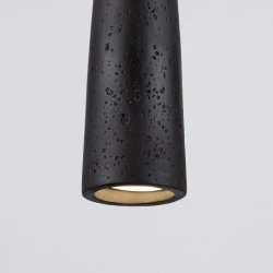 Lampy-sufitowe - lampa wisząca electra czarna beton sollux sl.1355 