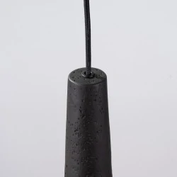 Lampy-sufitowe - lampa wisząca electra czarna beton sollux sl.1355 