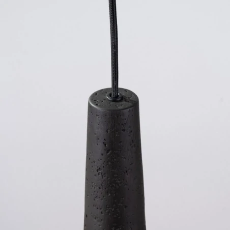 Lampy-sufitowe - lampa wisząca electra czarna beton sollux sl.1355 