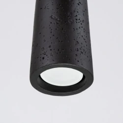Lampy-sufitowe - lampa wisząca electra czarna beton sollux sl.1355 