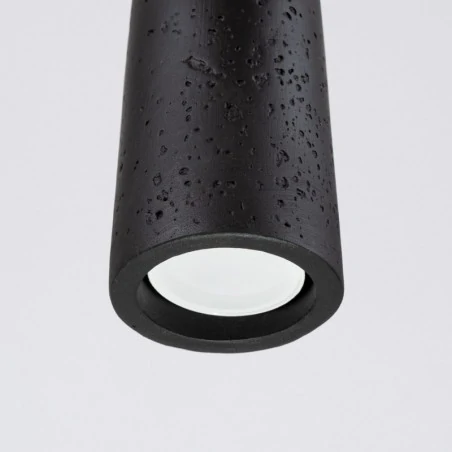 Lampy-sufitowe - lampa wisząca electra czarna beton sollux sl.1355 