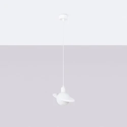 Lampy-sufitowe - lampa wisząca hyperion 1 biały sollux sl.1356 