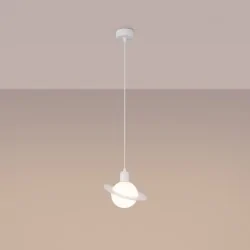 Lampy-sufitowe - lampa wisząca hyperion 1 biały sollux sl.1356 