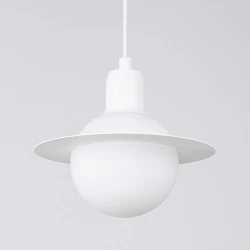 Lampy-sufitowe - lampa wisząca hyperion 1 biały sollux sl.1356 