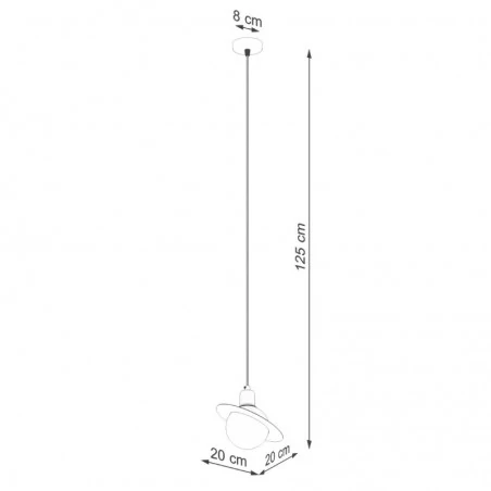 Lampy-sufitowe - lampa wisząca hyperion 1 biały sollux sl.1356 