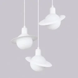 Lampy-sufitowe - lampa wisząca hyperion 3p biały sollux sl.1357 