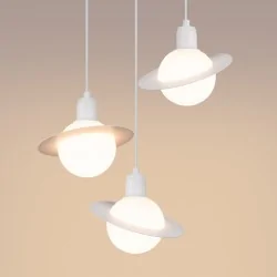Lampy-sufitowe - lampa wisząca hyperion 3p biały sollux sl.1357 