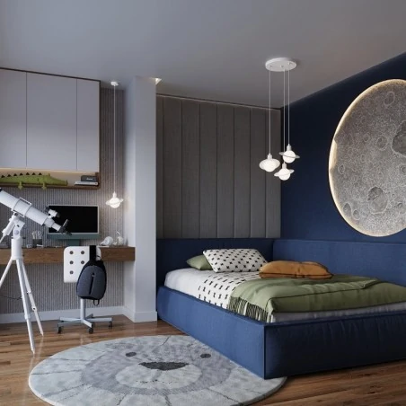 Lampy-sufitowe - lampa wisząca hyperion 3p biały sollux sl.1357 