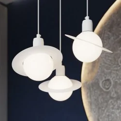 Lampy-sufitowe - lampa wisząca hyperion 3p biały sollux sl.1357 
