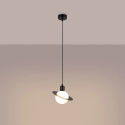 Lampy-sufitowe - lampa wisząca hyperion 1 czarny sollux sl.1358 