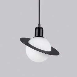Lampy-sufitowe - lampa wisząca hyperion 1 czarny sollux sl.1358 