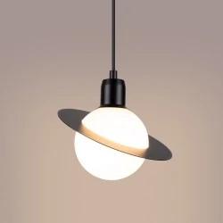 Lampy-sufitowe - lampa wisząca hyperion 1 czarny sollux sl.1358 