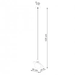 Lampy-sufitowe - lampa wisząca hyperion 1 czarny sollux sl.1358 