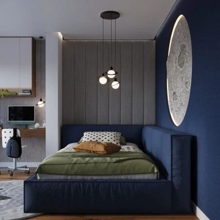 Lampy-sufitowe - lampa wisząca hyperion 1 czarny sollux sl.1358 