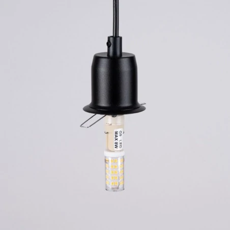 Lampy-sufitowe - lampa wisząca hyperion 3p czarny sollux sl.1359 