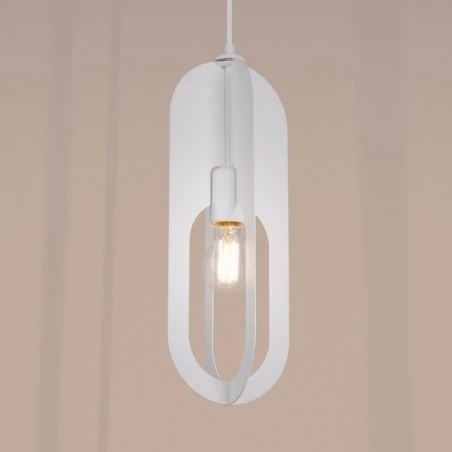 Lampy-sufitowe - lampa wisząca nicus 1 biała sollux sl.1360 