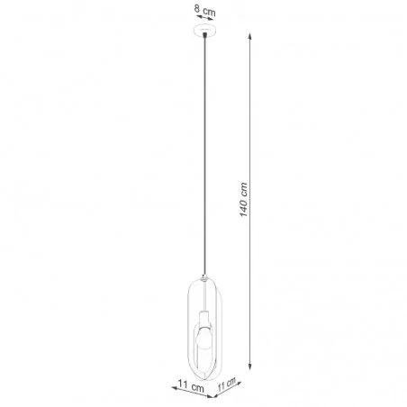 Lampy-sufitowe - lampa wisząca nicus 1 biała sollux sl.1360 