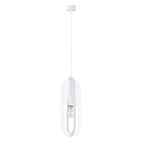 Lampy-sufitowe - lampa wisząca nicus 1 biała sollux sl.1360 