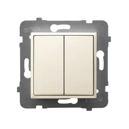 Wylaczniki-schodowe - wyłącznik schodowy podwójny ecru łp-10u/m/27 aria ospel 
