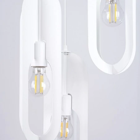 Lampy-sufitowe - lampa wisząca nicus 3p biała sollux sl.1361 