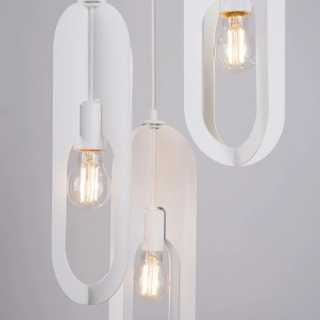 Lampy-sufitowe - lampa wisząca nicus 3p biała sollux sl.1361 