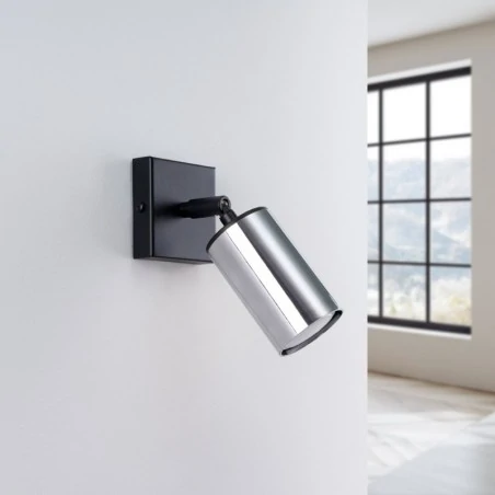 Kinkiety-do-salonu - kinkiet winx czarny/chrom sollux sl.1366 