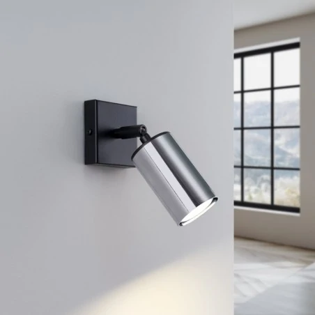 Kinkiety-do-salonu - kinkiet winx czarny/chrom sollux sl.1366 