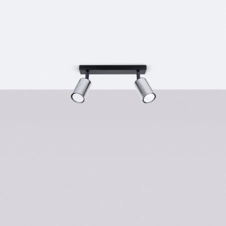 Lampy-sufitowe - plafon winx 2 czarny/chrom sollux sl.1367 