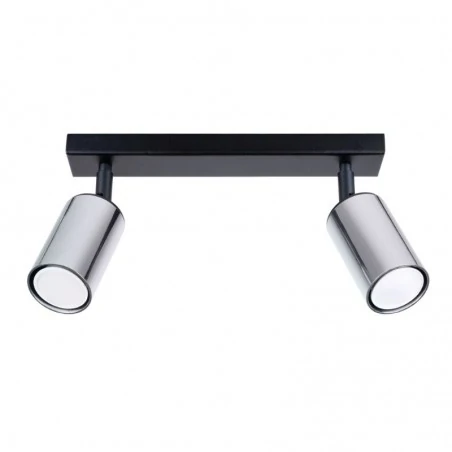 Lampy-sufitowe - plafon winx 2 czarny/chrom sollux sl.1367 
