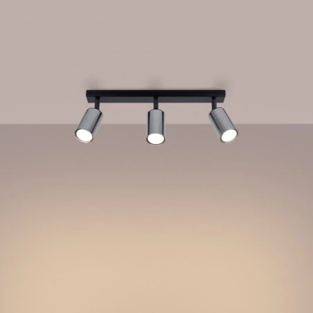 Lampy-sufitowe - plafon winx 3 czarny/chrom sollux sl.1368 