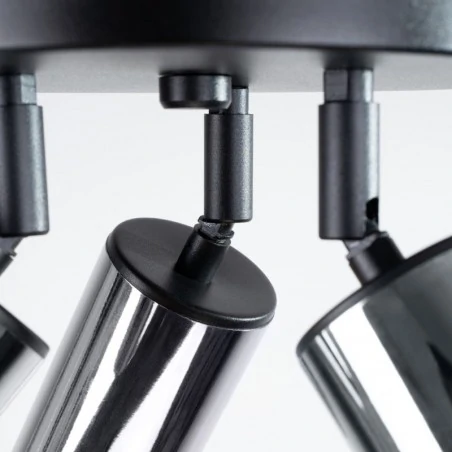 Lampy-sufitowe - plafon winx 3p czarny/chrom sollux sl.1369 