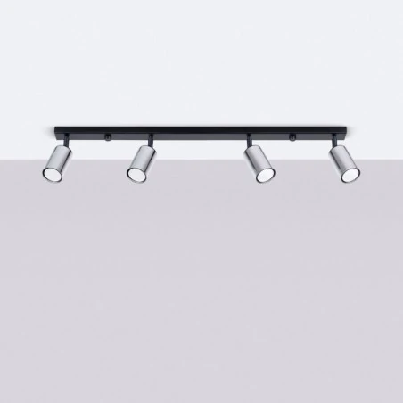 Lampy-sufitowe - plafon winx 4l czarny/chrom sollux sl.1371 