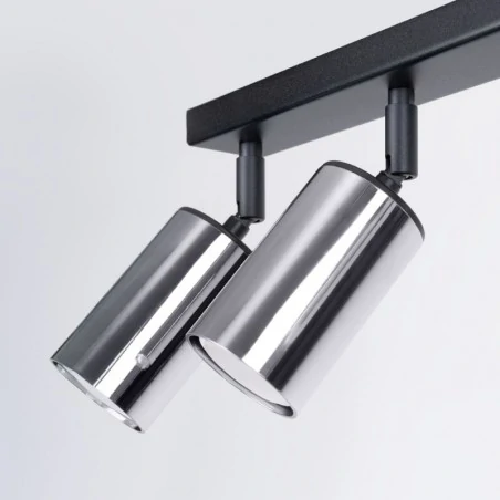 Lampy-sufitowe - plafon winx 6l czarny/chrom sollux sl.1372 