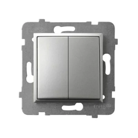 Wylaczniki-schodowe - włącznik schodowy podwójny srebrny łp-10u/m/18 aria ospel 