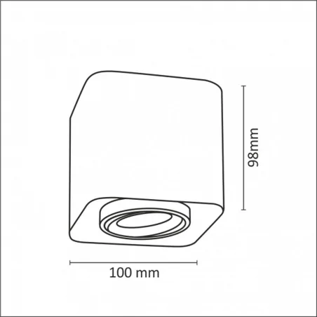 Oprawy-sufitowe - oprawa natynkowa led xeno kwadrat czarno-złoty 3000k 15w 1200lm polux 