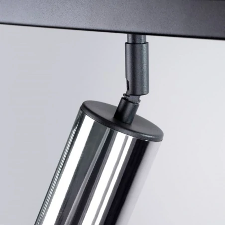 Lampy-sufitowe - plafon winx 6l czarny/chrom sollux sl.1372 