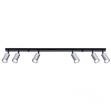 Lampy-sufitowe - plafon winx 6l czarny/chrom sollux sl.1372 