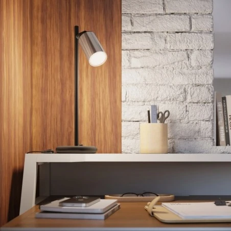 Lampki-biurkowe - lampa biurkowa winx czarny/chrom sollux sl.1373 