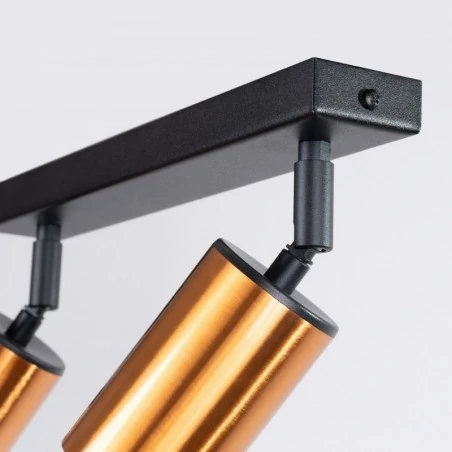 Lampy-sufitowe - plafon winx 2 czarny/miedź sollux sl.1375 