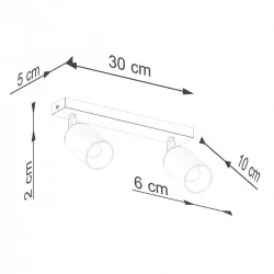 Lampy-sufitowe - plafon winx 2 czarny/miedź sollux sl.1375 