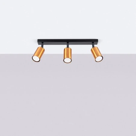 Lampy-sufitowe - plafon winx 3 czarny/miedź sollux sl.1376 