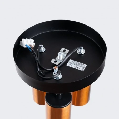 Lampy-sufitowe - plafon winx 3p czarny/miedź sollux sl.1377 