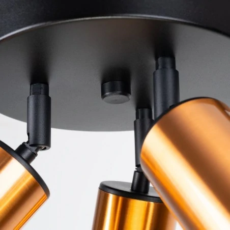 Lampy-sufitowe - plafon winx 3p czarny/miedź sollux sl.1377 