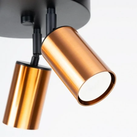 Lampy-sufitowe - plafon winx 3p czarny/miedź sollux sl.1377 