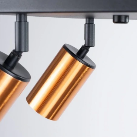 Lampy-sufitowe - plafon winx 4 czarny/miedź sollux sl.1378 