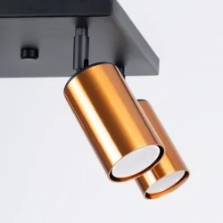 Lampy-sufitowe - plafon winx 4 czarny/miedź sollux sl.1378 