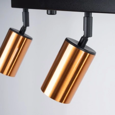 Lampy-sufitowe - plafon winx 4l czarny/miedź sollux sl.1379 