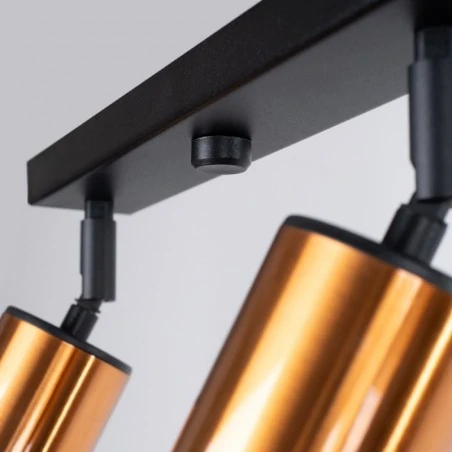 Lampy-sufitowe - plafon winx 4l czarny/miedź sollux sl.1379 
